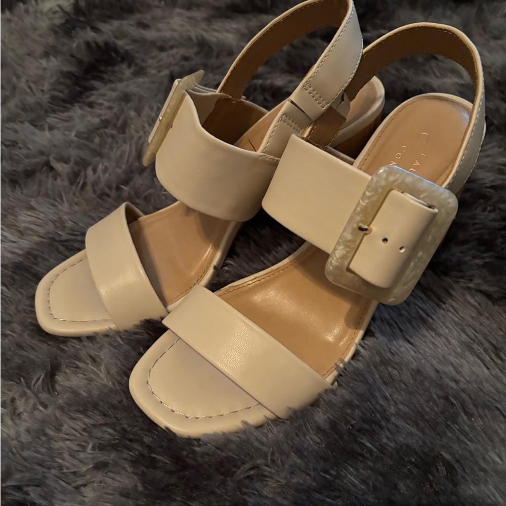 LC Lauren Conrad Beige Strap Sandals